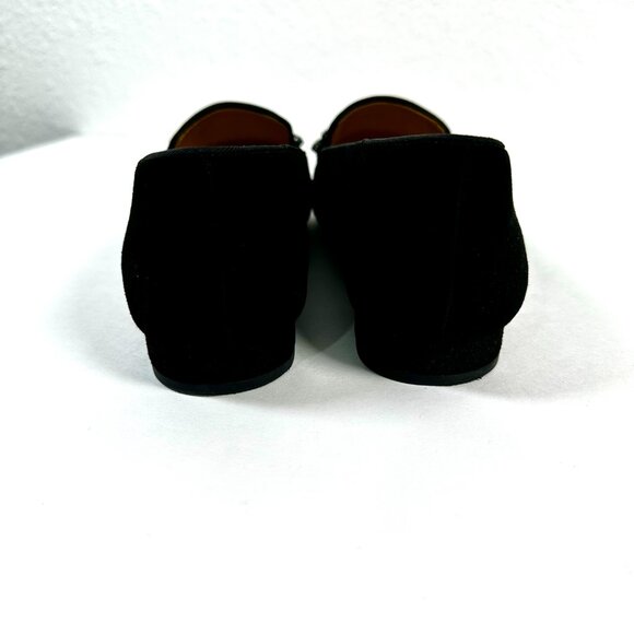 Talbots Edison Jeweled Suede Flats Black | Faux Pearl Loafers | Size 6.5 - Picture 6 of 10